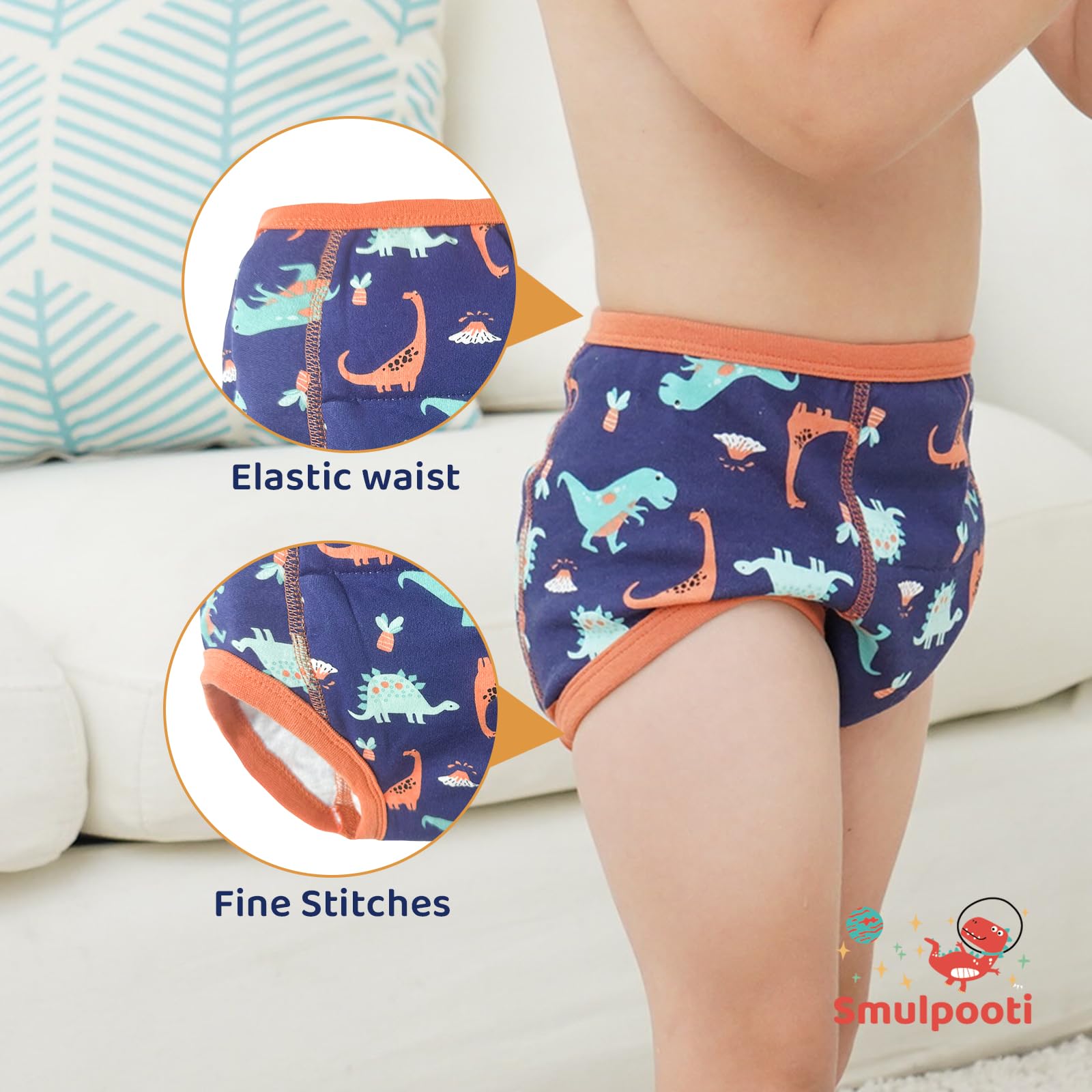 SMULPOOTI TPU-muslin middle layer offers breathable protection against leaks.
