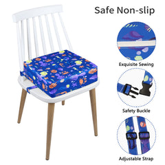 SMZCTYI booster seat blue safety belts offering double protection during meals.