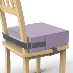 SMZCTYI toddler booster seat on a purple dining table providing stable support during meals.