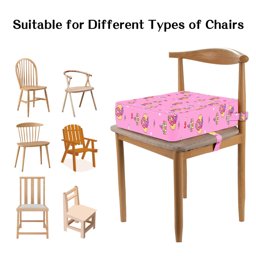SMZCTYI booster seat pink mermaid pattern is kid-friendly and engaging