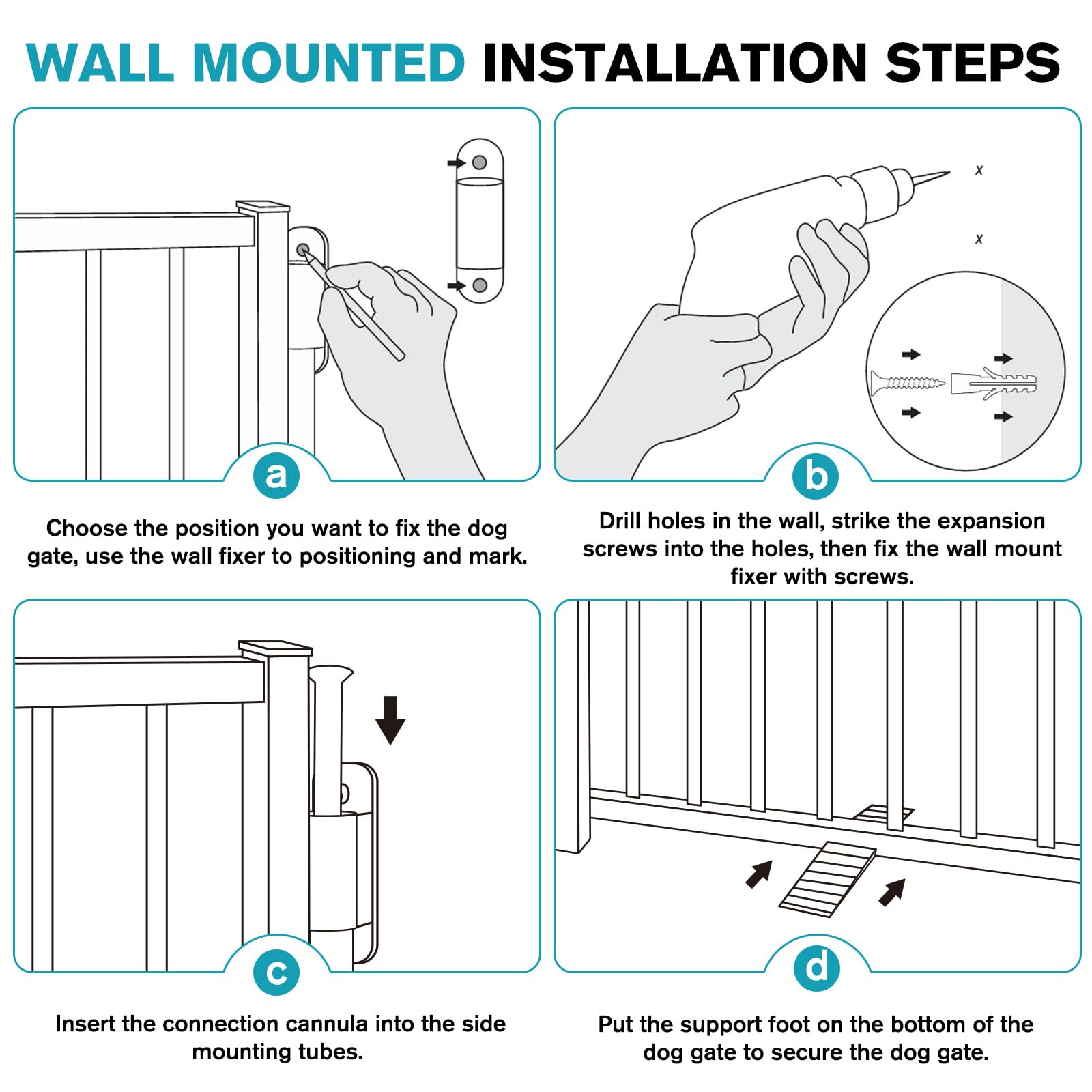 Snagle Paw kit includes wall anchors for secure, permanent-looking setup.