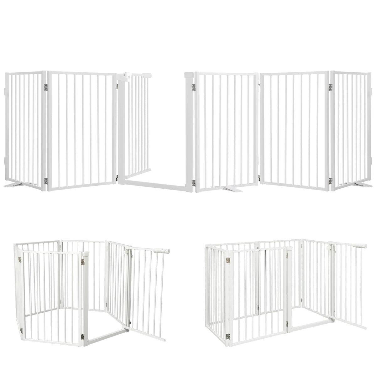 Snagle Paw full metal freestanding gate in doorway for secure pet containment
