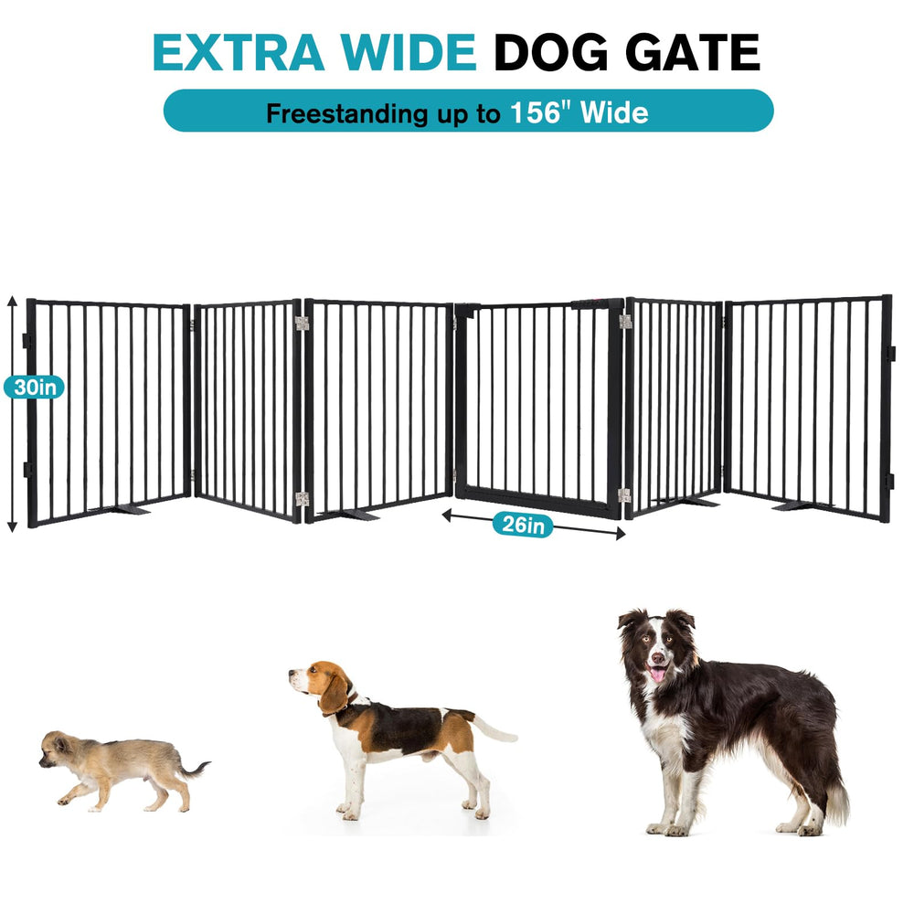 Snagle Paw gate doors open demonstrating convenient auto-close and two-way access.