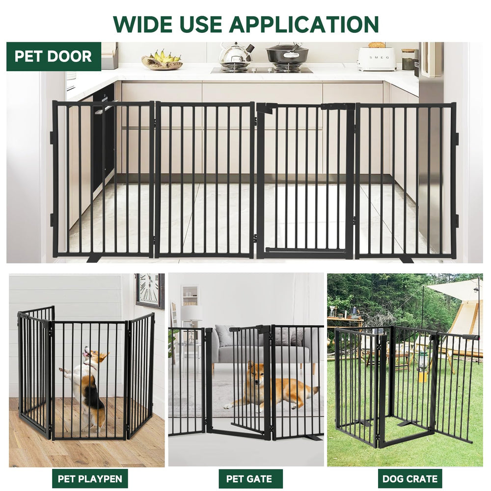 Snagle Paw gate in doorway acts as a reliable pet barrier in a corridor.