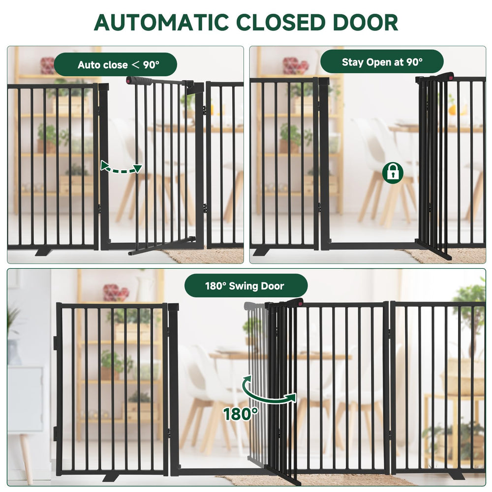 Snagle Paw gate with wall anchors shows additional security on walls.