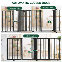 Snagle Paw gate with wall anchors shows additional security on walls.