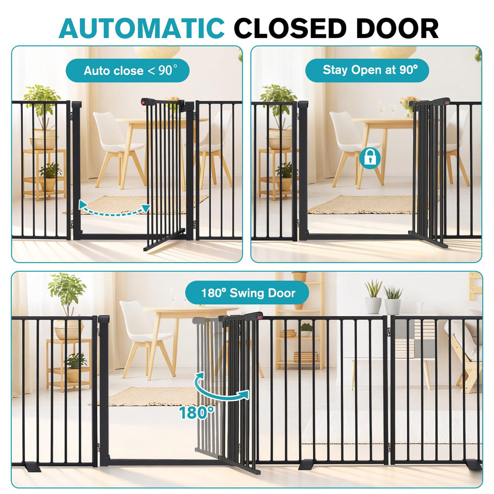 Snagle Paw gate folded storage illustrates compact, clutter-free space when idle.