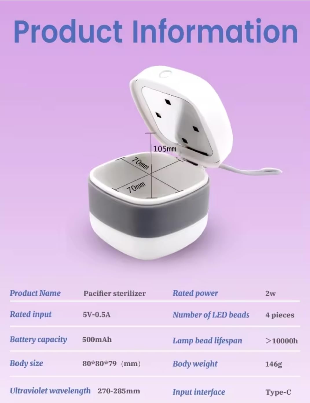 Snappy Portable UV Cleaner nearby dental guards and small items.