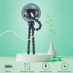snawowo mini fan compact design; portable for stroller, crib, or desk