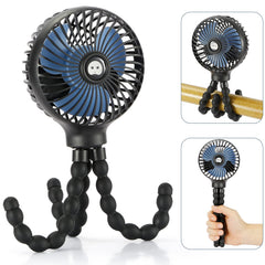 Snawowo mini fan with bendable tripod for safe, adjustable airflow.