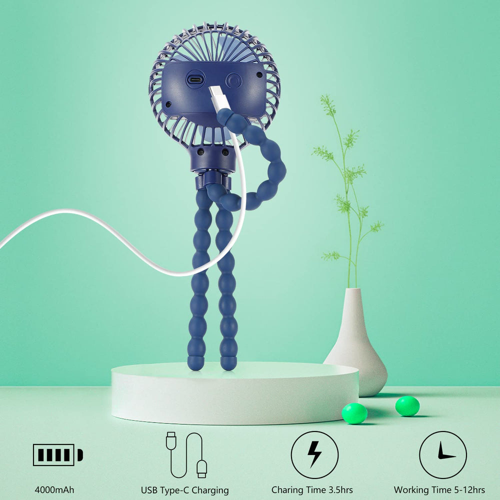Snawowo portable fan with 4000mAh battery delivering long runtime.