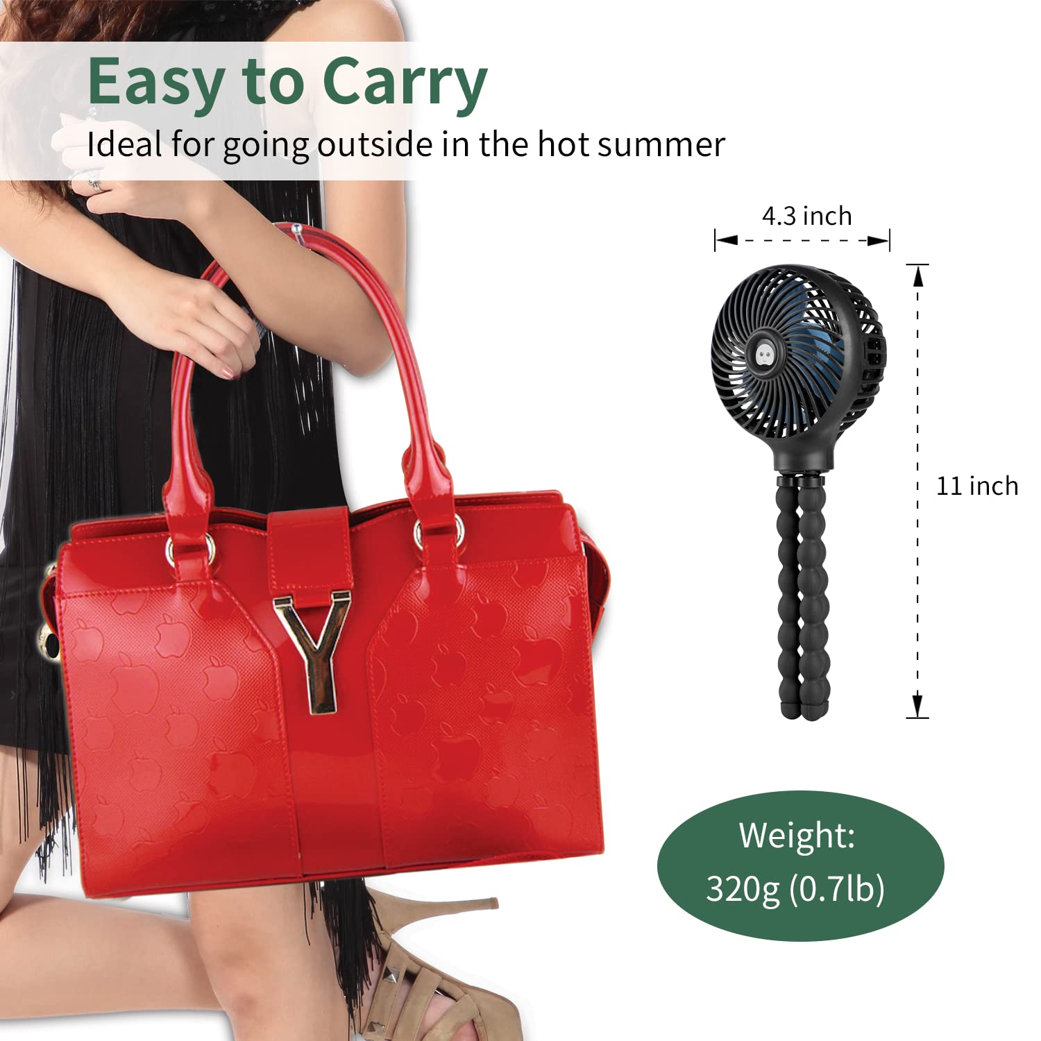 Snawowo portable fan clip-on design for car seat or crib.
