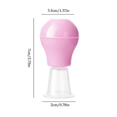 Sndperiexam nipple enlargement suction device highlights ergonomic pink silicone design.