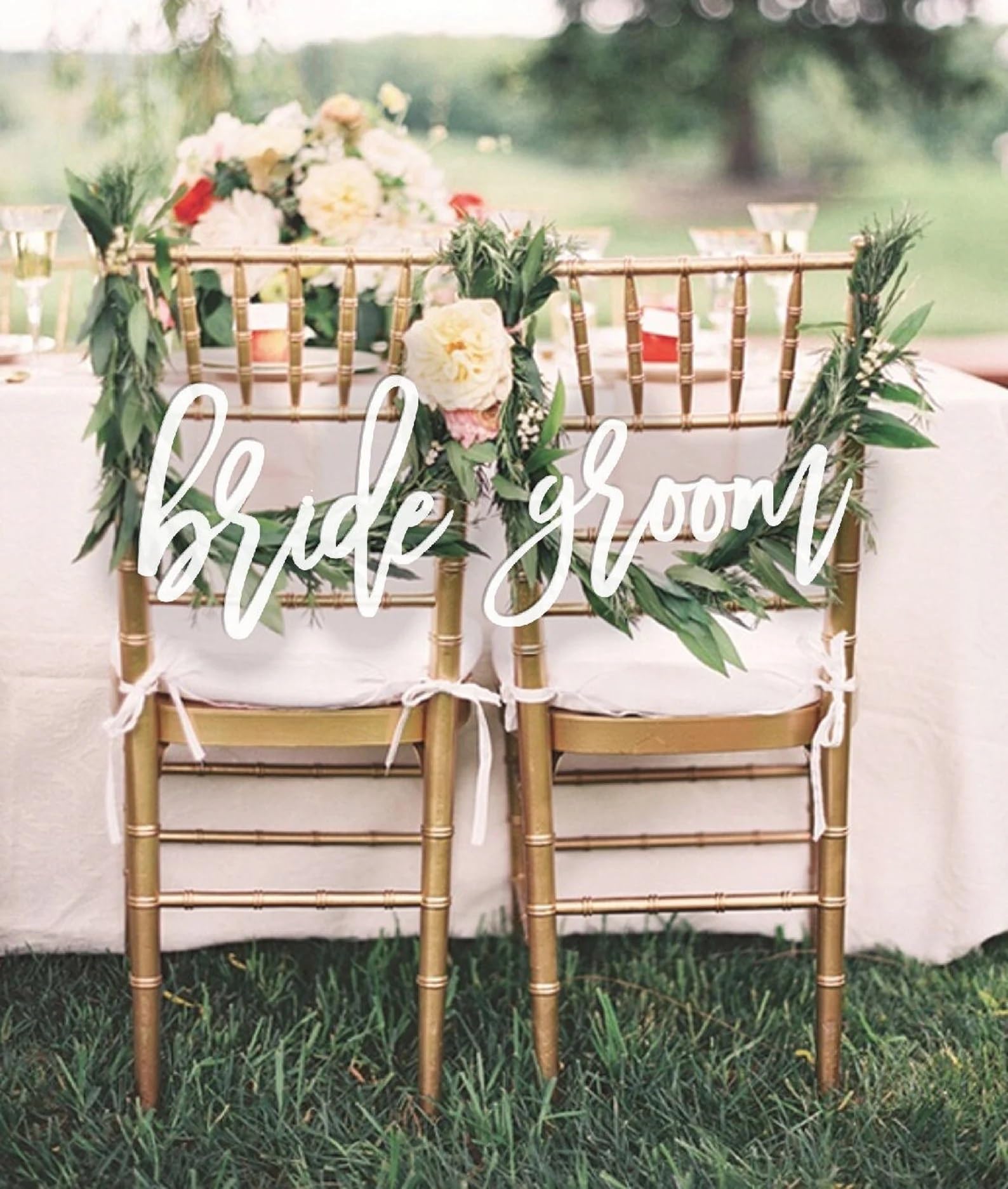 Snlioek chair sign used at rehearsal dinner as a personal touch.