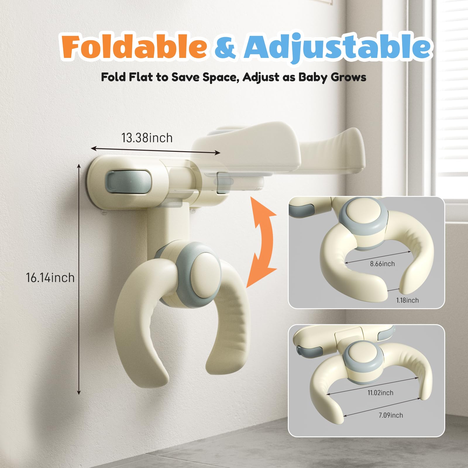 SNMUMU baby bath stand adjustable-seat accommodates growing toddlers.