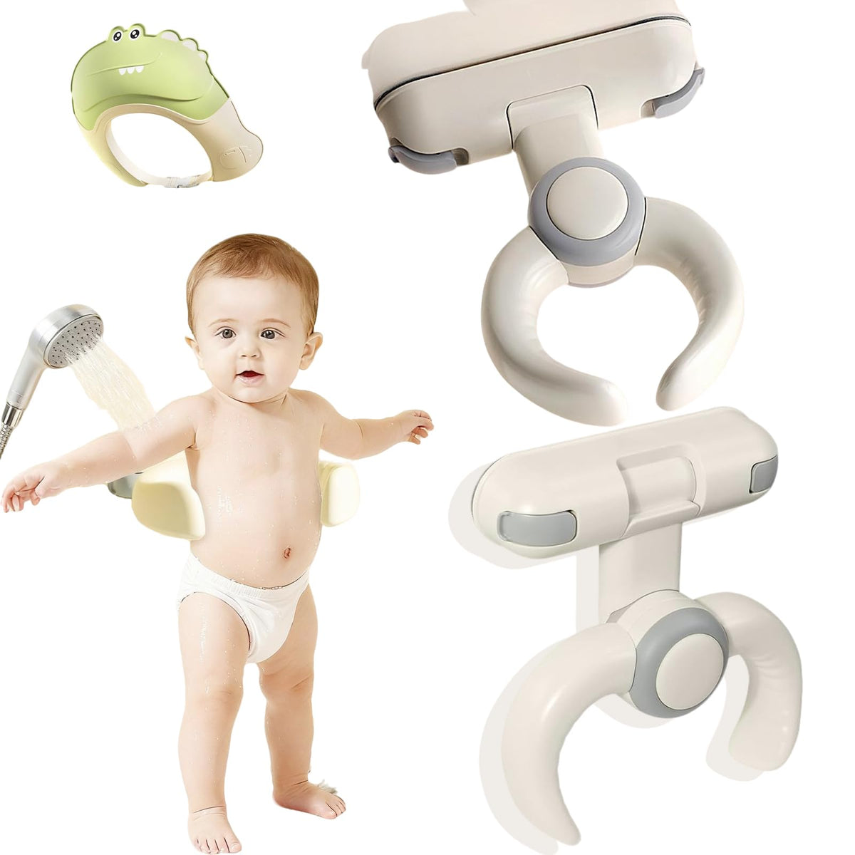 SNMUMU baby bath stand with tile suction ensures secure no-drill installation.