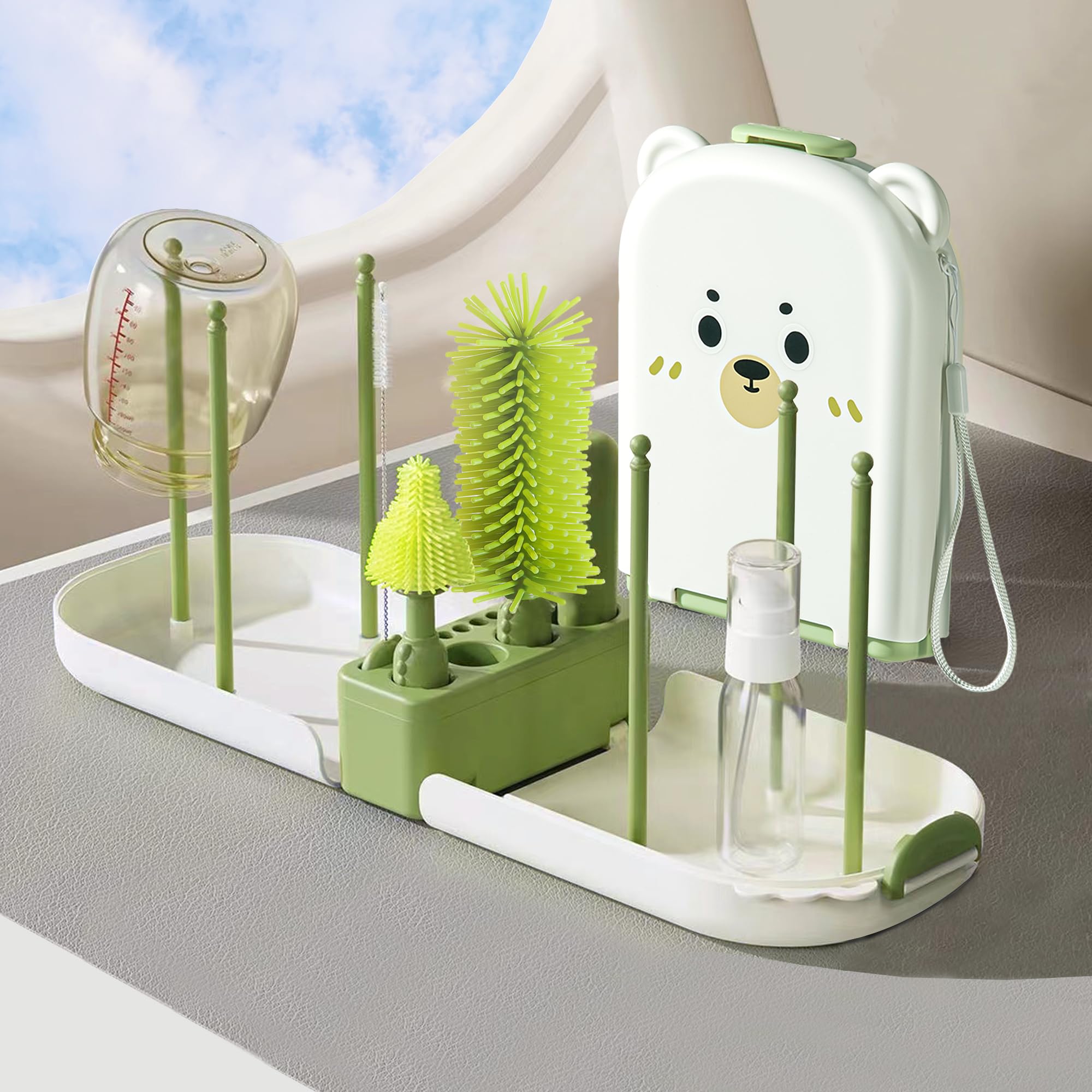 Snonerion 6-in-1 travel bottle cleaner kit for on-the-go bottle care.