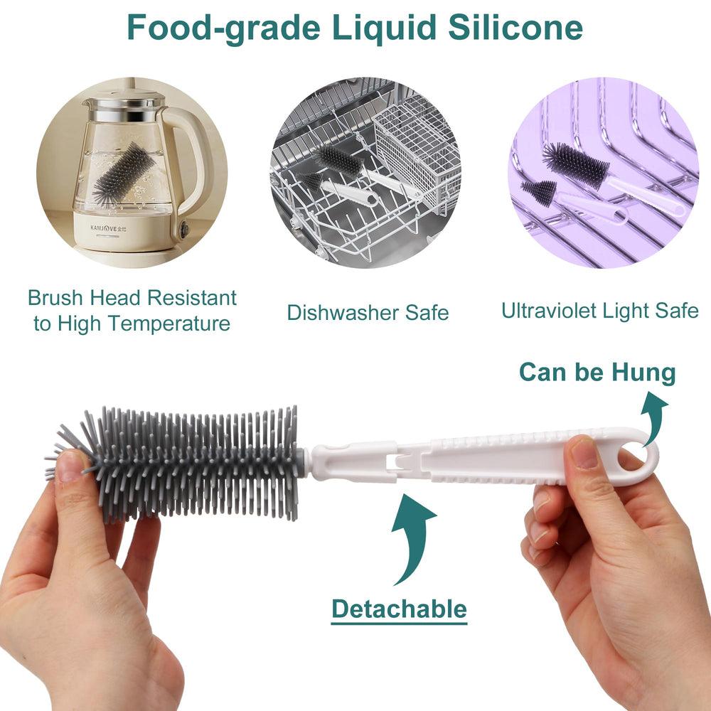 Snonerion drying rack dries multiple bottles and accessories efficiently.