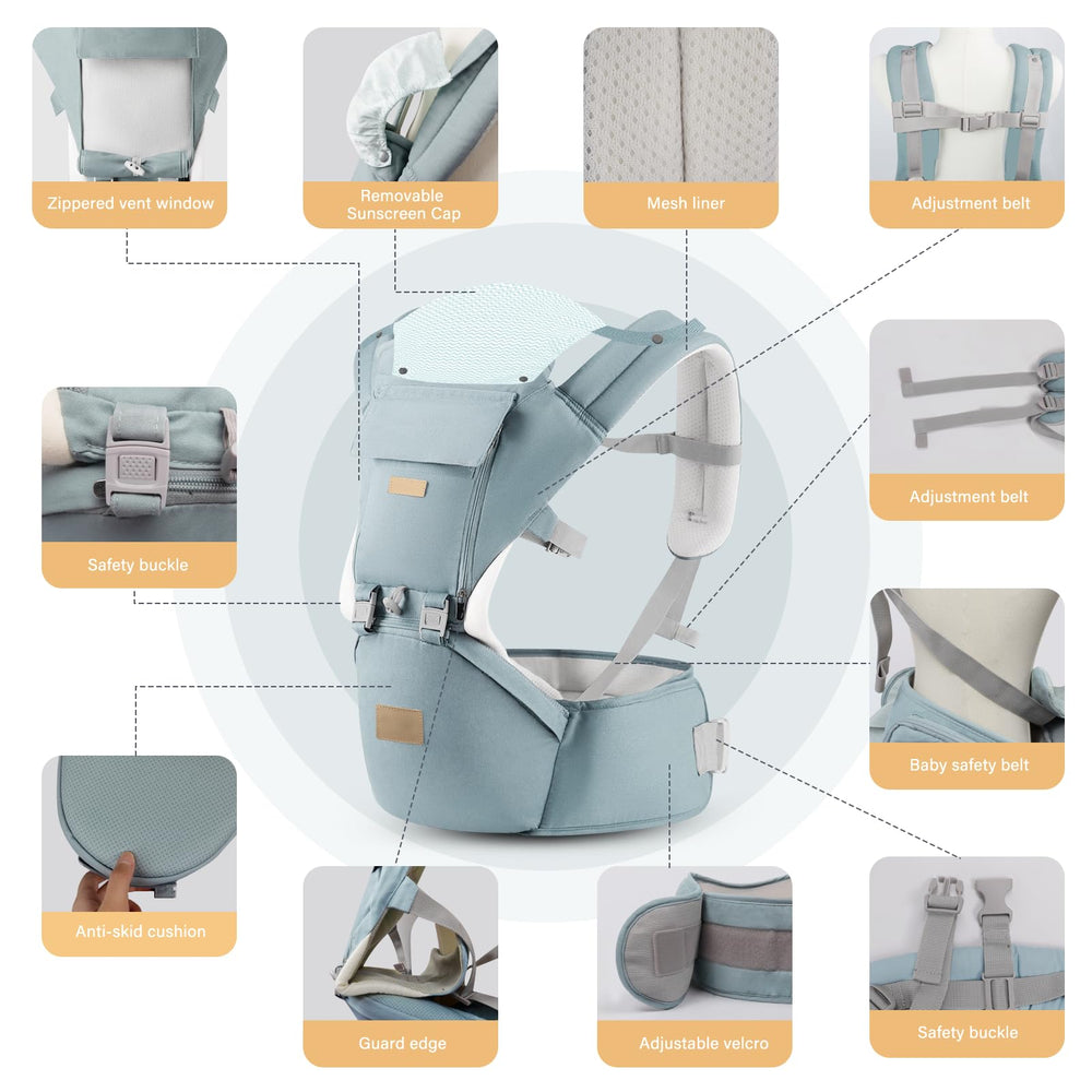 SNOOZYNEST ergonomic design maintaining natural sitting position for baby
