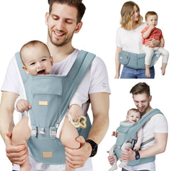 SNOOZYNEST baby carrier with hip-seat providing comfortable baby support during outings
