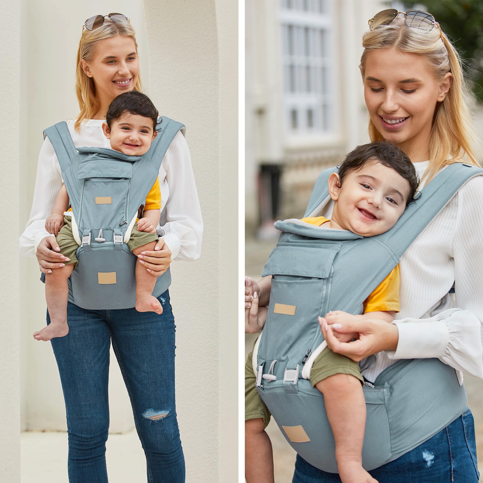 SNOOZYNEST carrier facilitating easy transitions between mom and dad