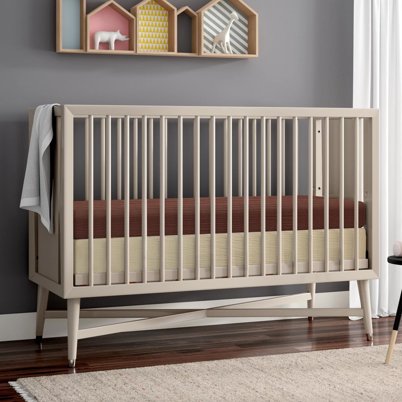 SNOOZYNEST baby-friendly crib sheet set ready for daily routines.