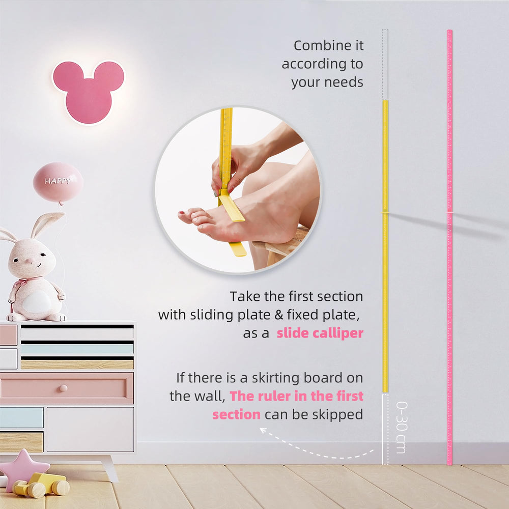 SNOPARD wall-friendly height chart saves space in nurseries