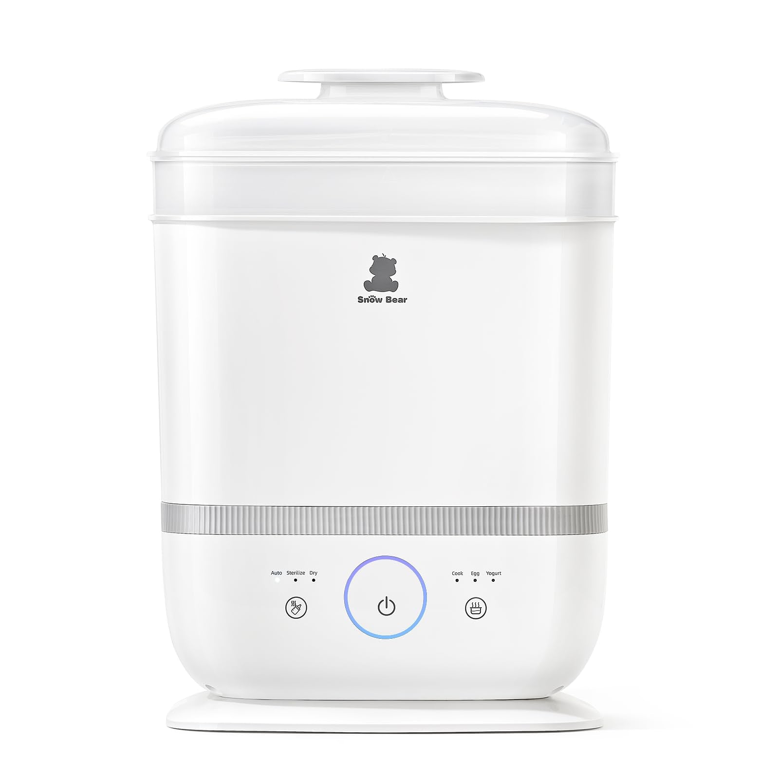 Snow Bear 6-in-1 sterilizer touchscreen front view for quick control.