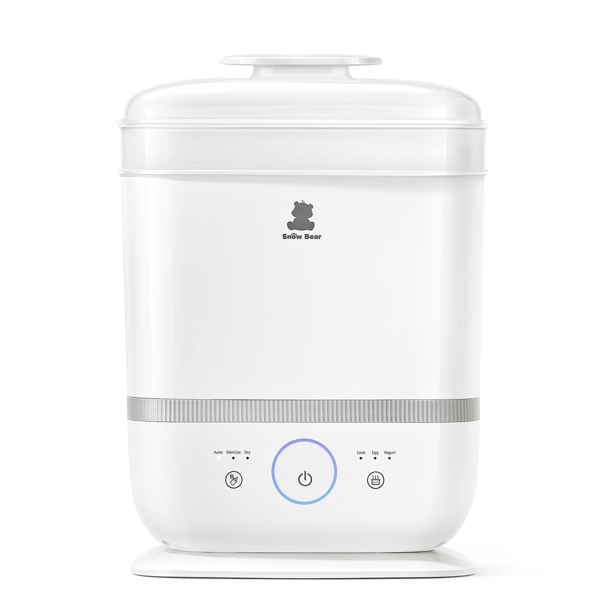 Snow Bear 6-in-1 sterilizer touchscreen front view for quick control.