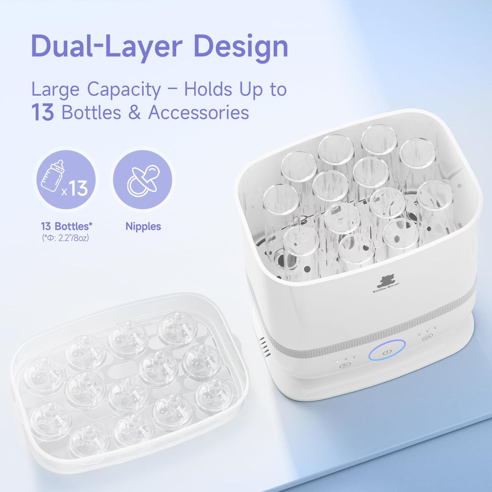 Snow Bear large capacity holds up to 13 bottles and parts.