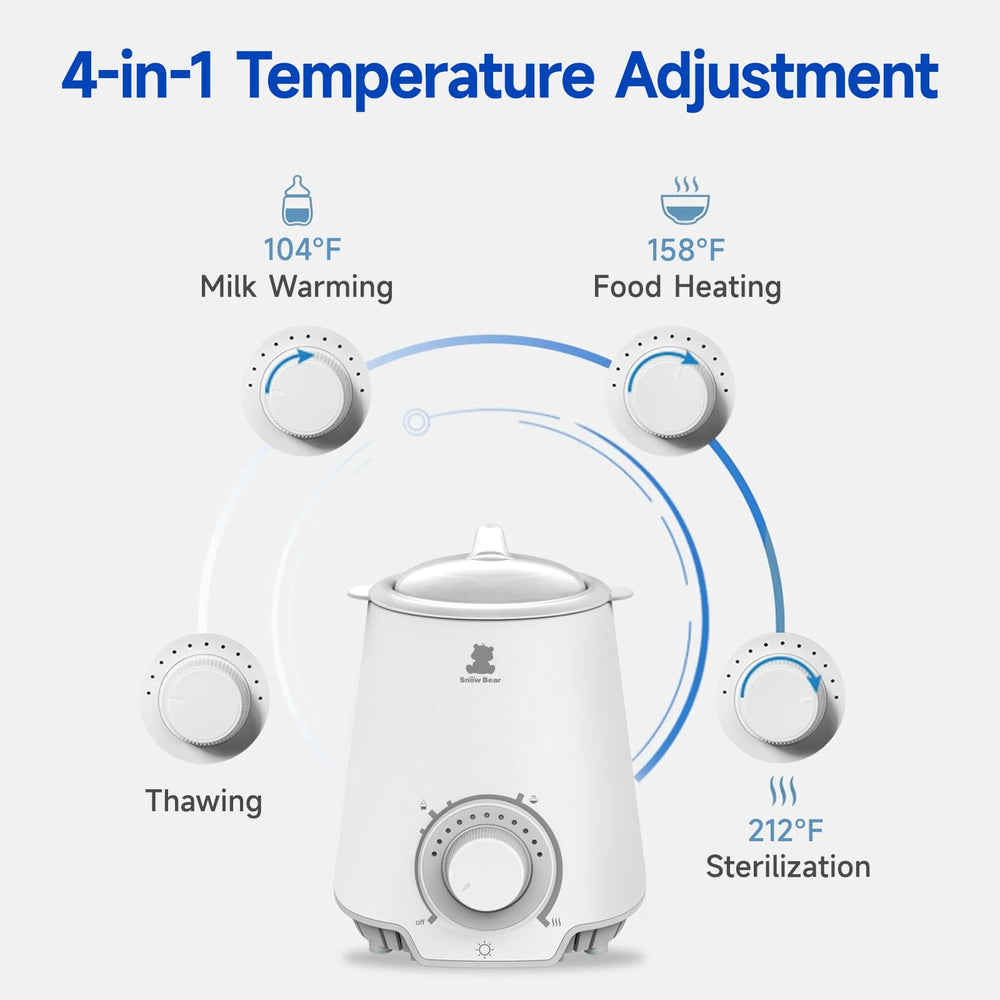 Snow Bear breastmilk warming closeup demonstrates gentle temperature control