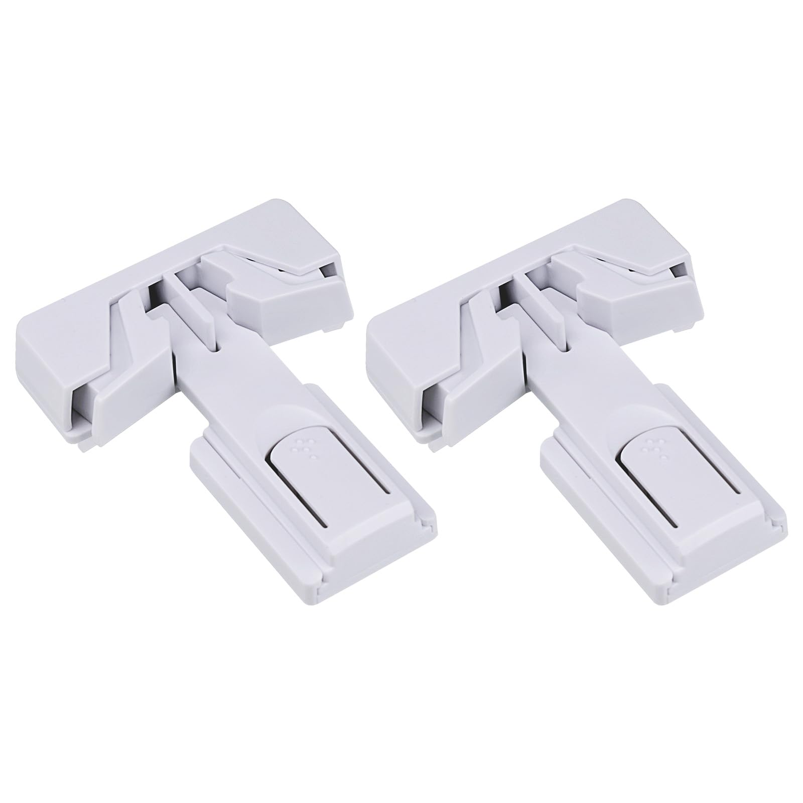 Snowharp child-proof fridge lock installation on a standard refrigerator