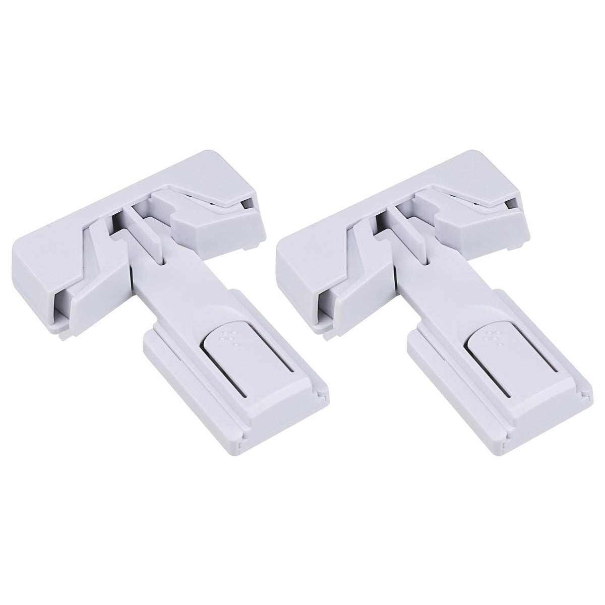 Snowharp child-proof fridge lock installation on a standard refrigerator