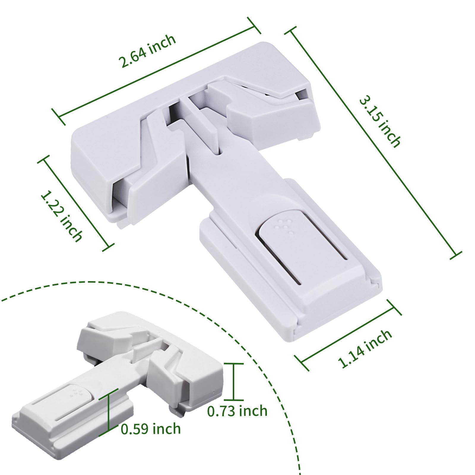 Snowharp one-handed operation fridge lock allows easy adult access