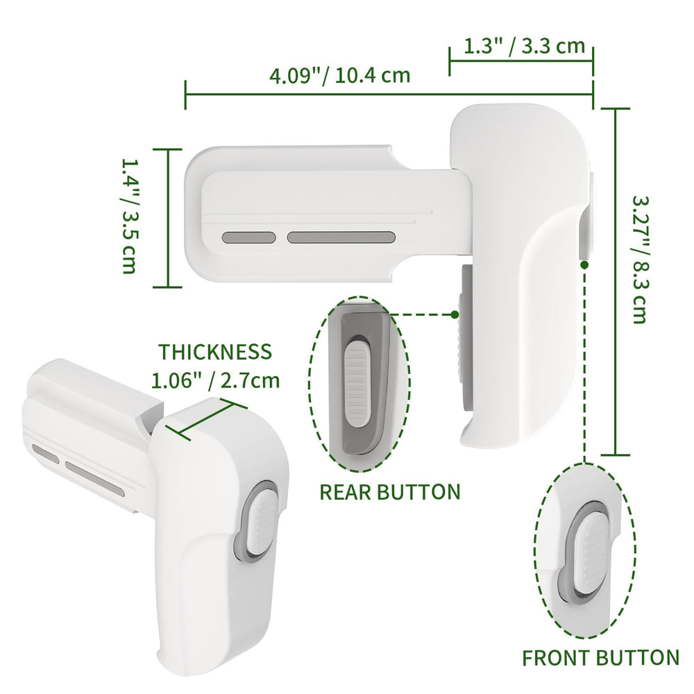Snowharp no tools installation fridge latch for easy tool-free setup.