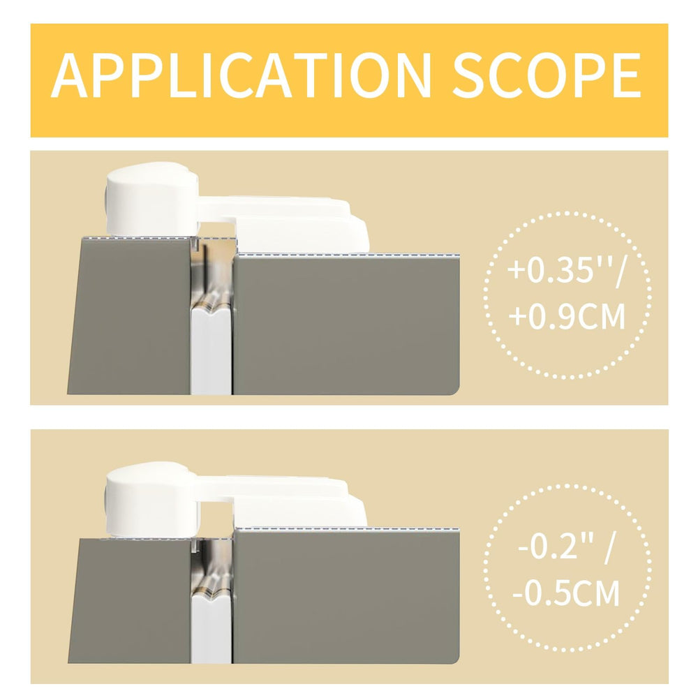 Snowharp wide compatibility fits recessed or raised fridge door frames.