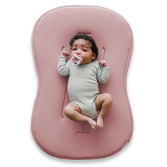 Snuggle Me Lounger Curve cover close-up showing buttery-soft organic cotton for gentle infant contact.