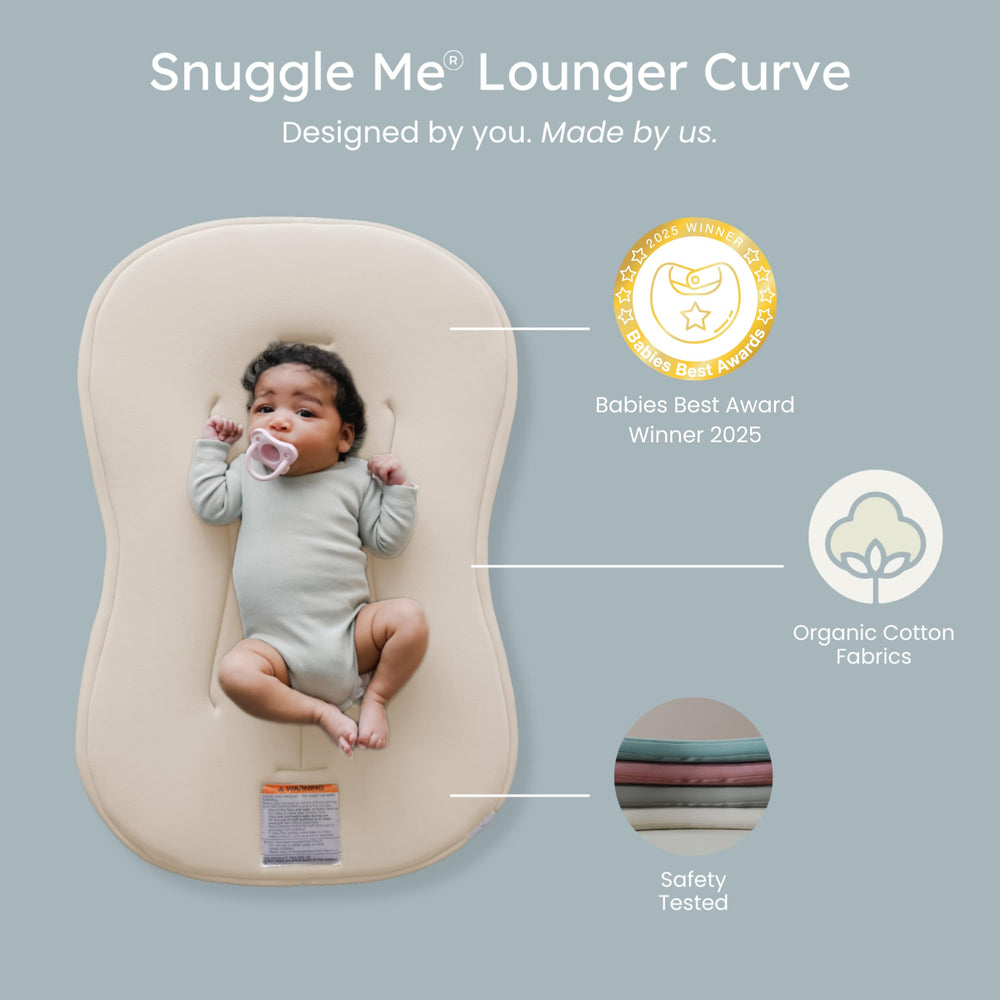 Snuggle Me Lounger Curve foam-core closeup highlighting supportive, cozy lounging.