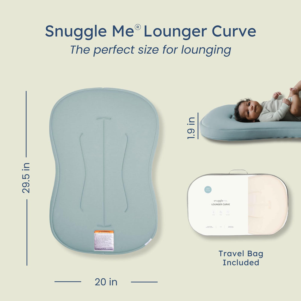 Snuggle Me Lounger Curve padded center, added comfort for baby movement.
