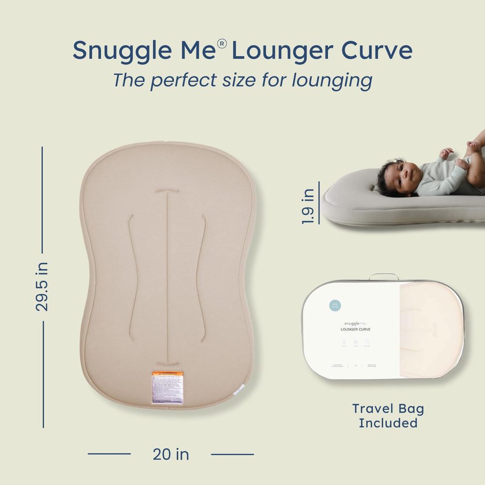 Snuggle Me Lounger Curve travel bag ready for on-the-go comfort.