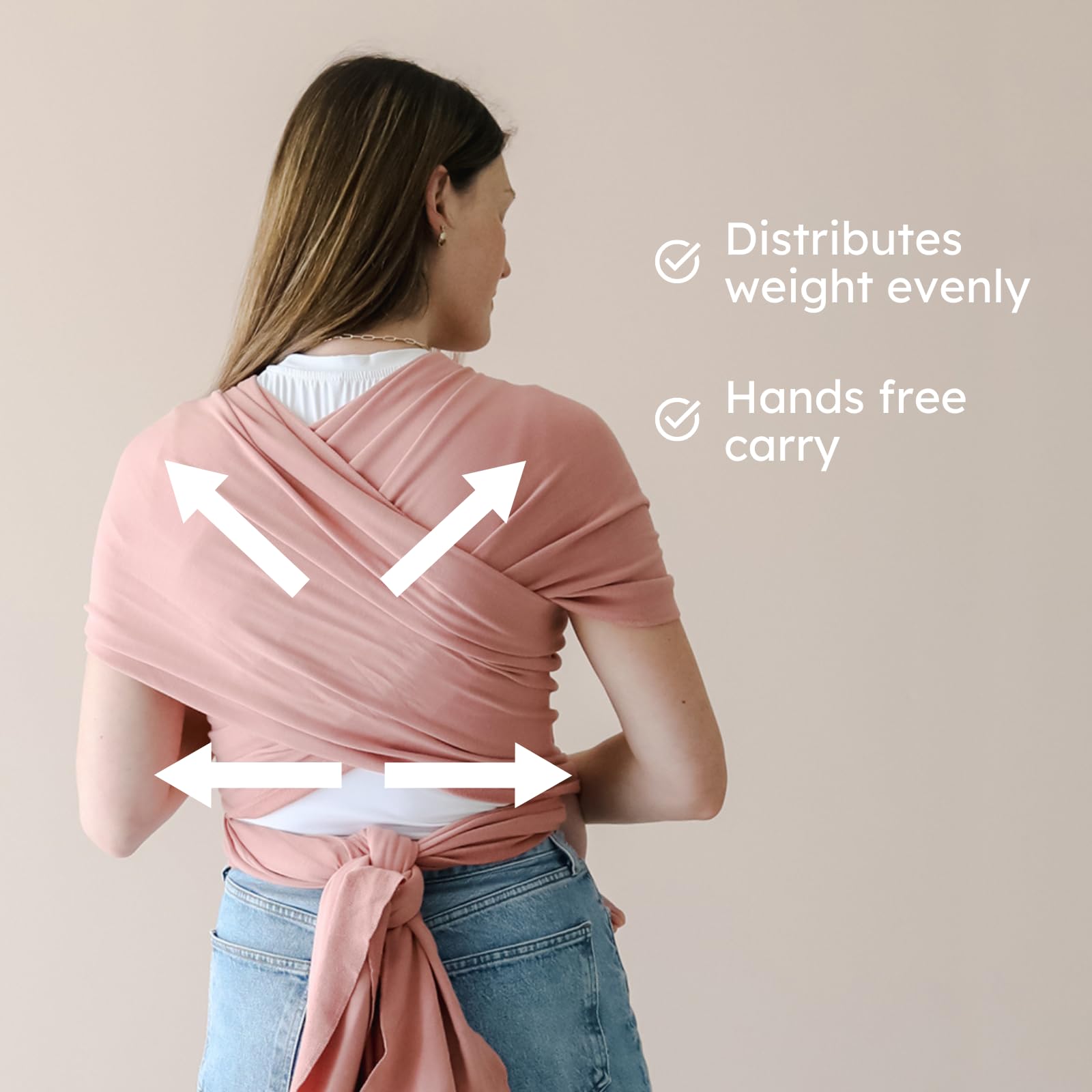 Snuggle Me Baby Wrap fabric stretches for secure wrapping