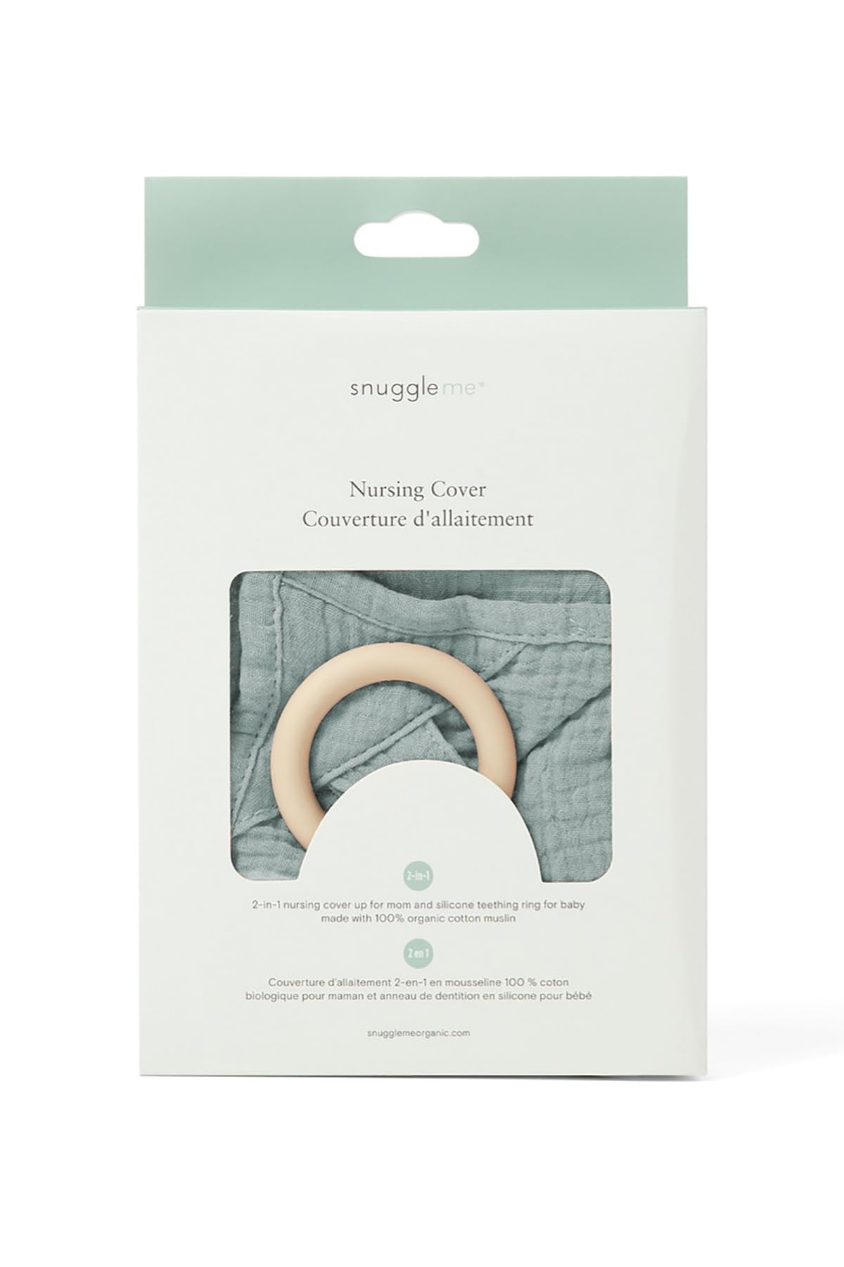 snuggle me nursing cover with adjustable neckline for a comfortable fit.