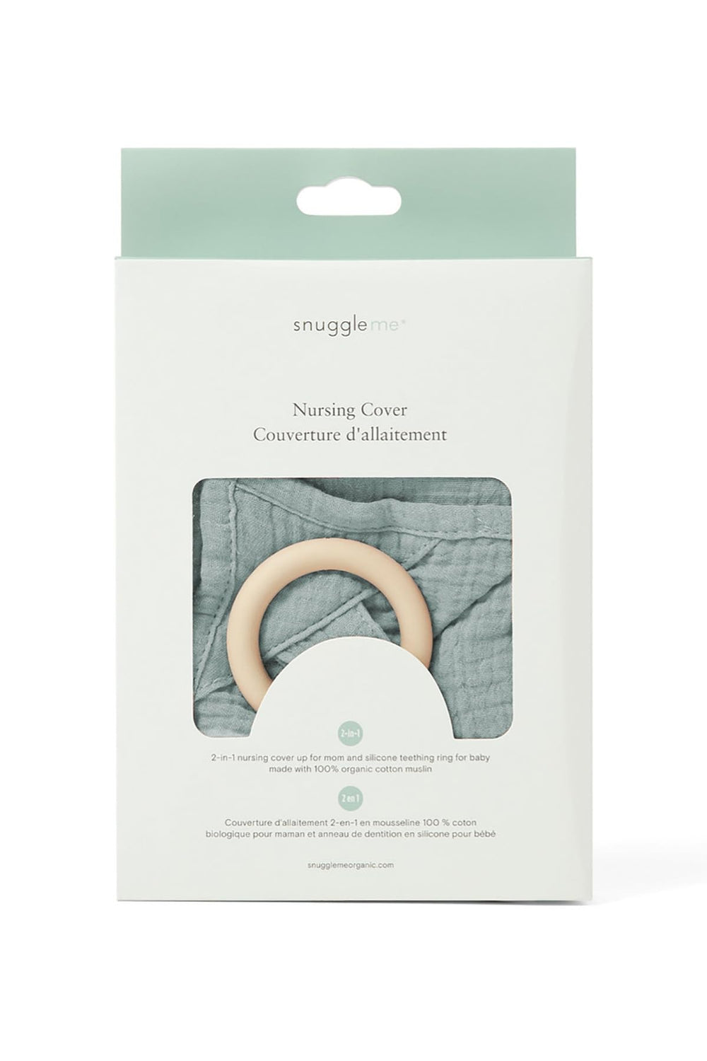 snuggle me nursing cover with adjustable neckline for a comfortable fit.