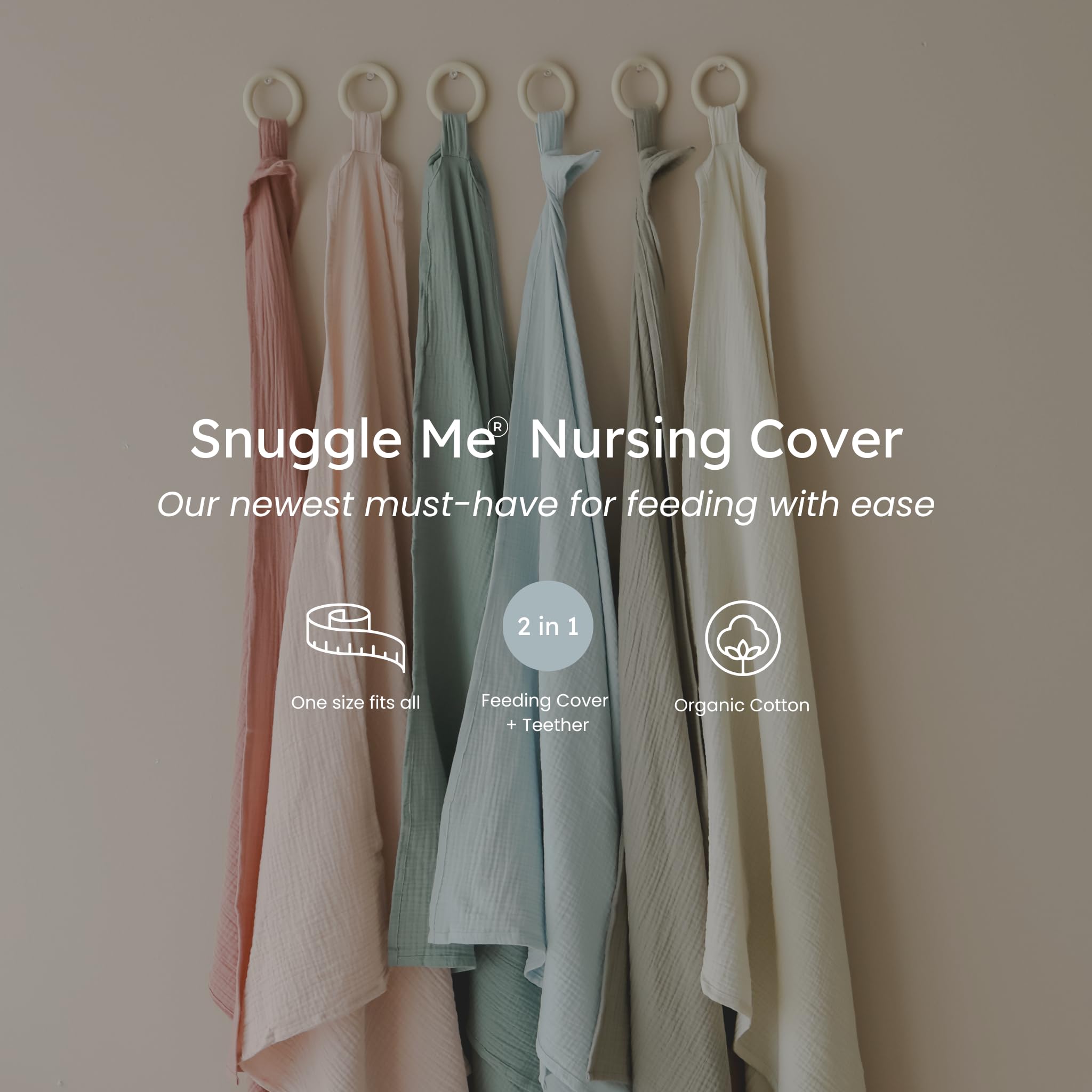 snuggle me nursing cover fabric is light and breathable for day long wear.