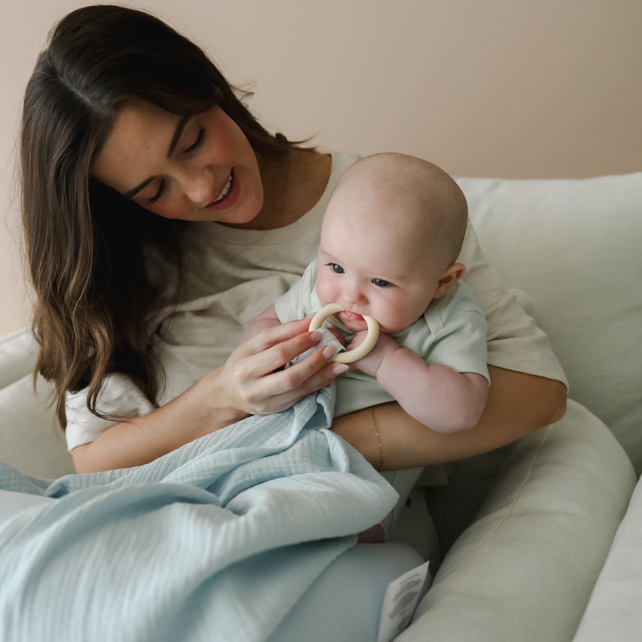 Lightweight, travel-friendly snuggle me Nursing Cover for on-the-go feeding