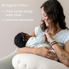 snuggle me Organic Cotton cover close-up highlighting breathable fabric