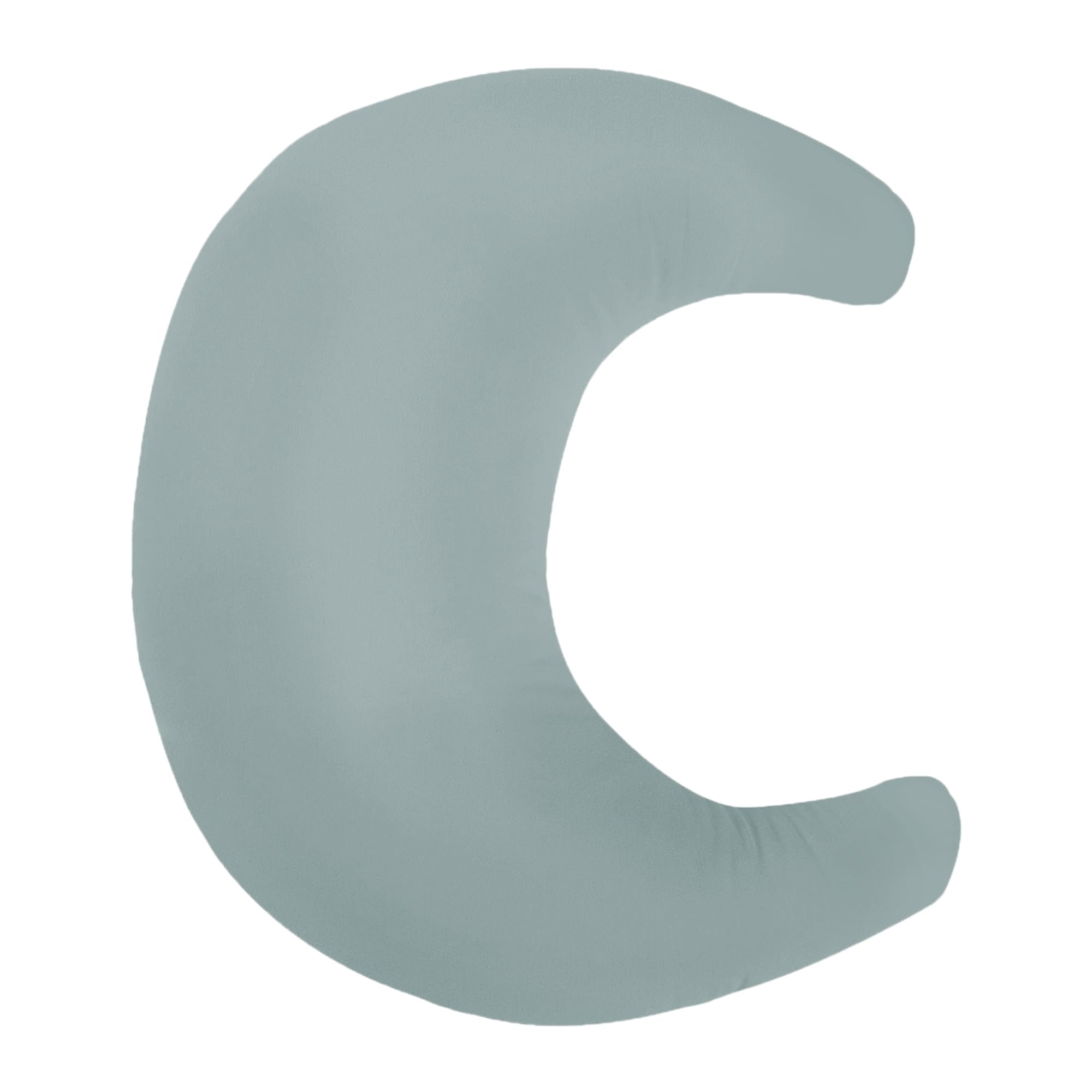 Snuggle Me Organic nursing pillow close-up on slate cover showing breathable organic cotton for comfort