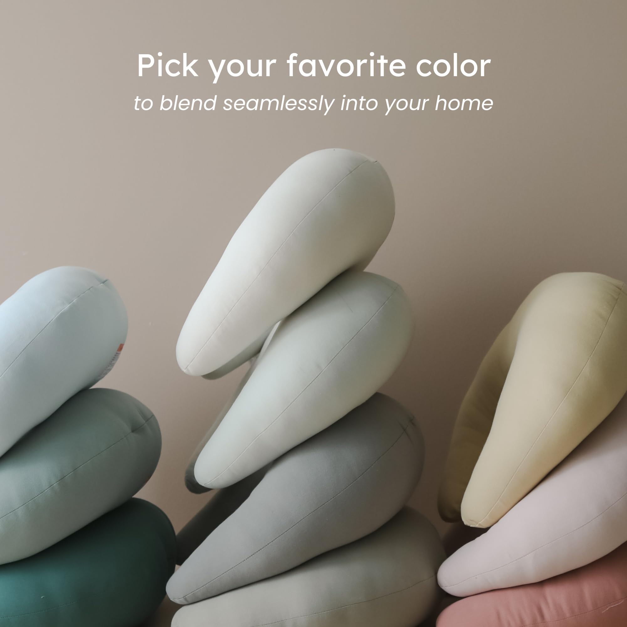 Minimal, modern Snuggle Me Organic nursing pillow design complements nursery decor