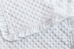 Snuggle Stuffs premium minky texture with purple satin trim for cozy naps.