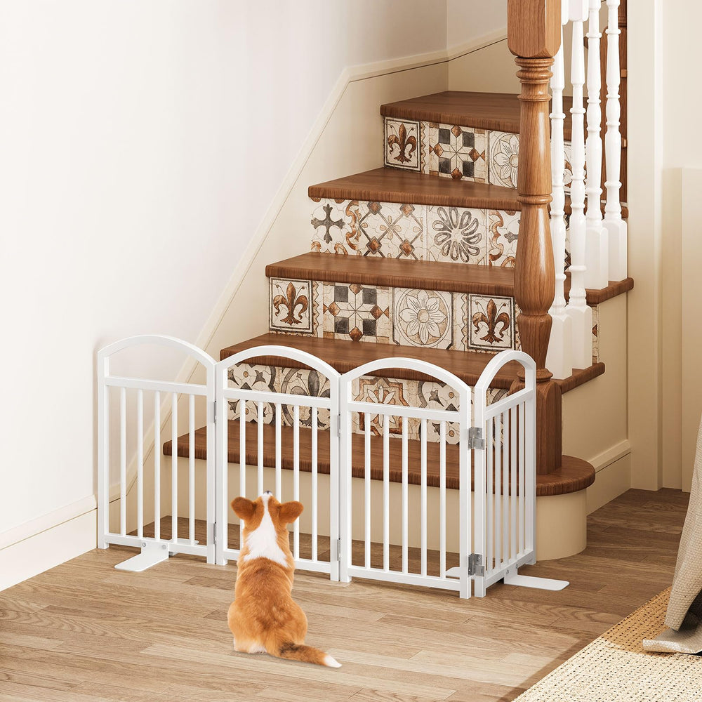 Snughome dog gate folded storage demonstrates compact and easy stowaway.